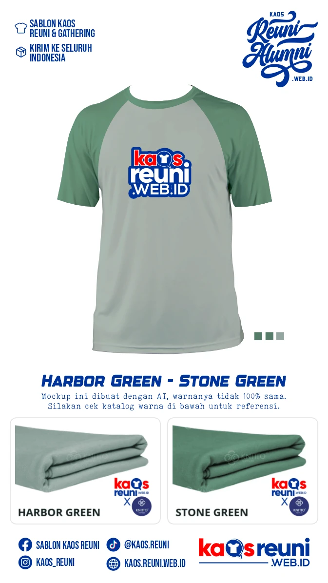 Harbor Green - Stone Green | Warna Kain Kaos Reuni Gathering