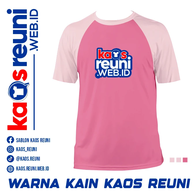Bubblegum Pink   Baby Pink   Warna Kain Kaos Reuni Gathering (5)