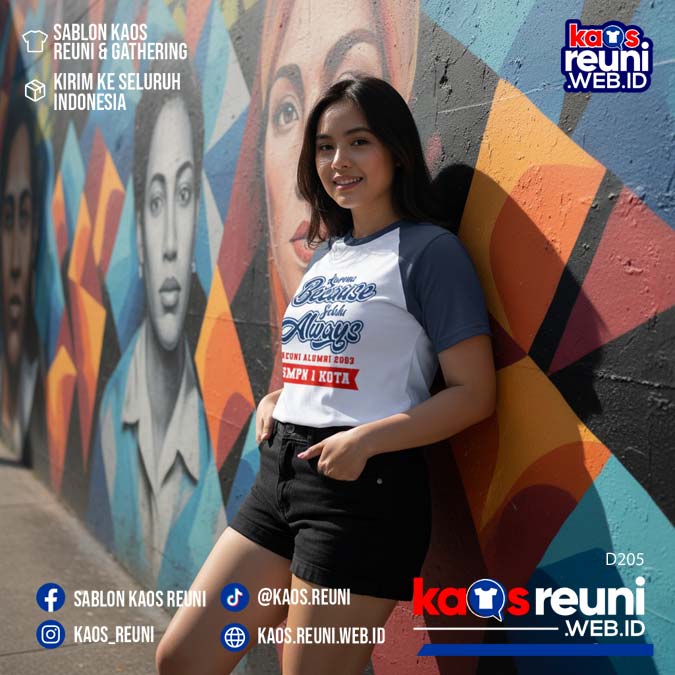 Desain Kaos Reuni Karena Because Selalu Always (6)