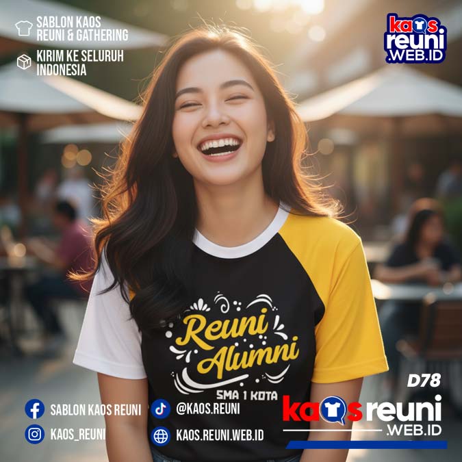 Desain Kaos Reuni Putih Kuning Hitam (2)