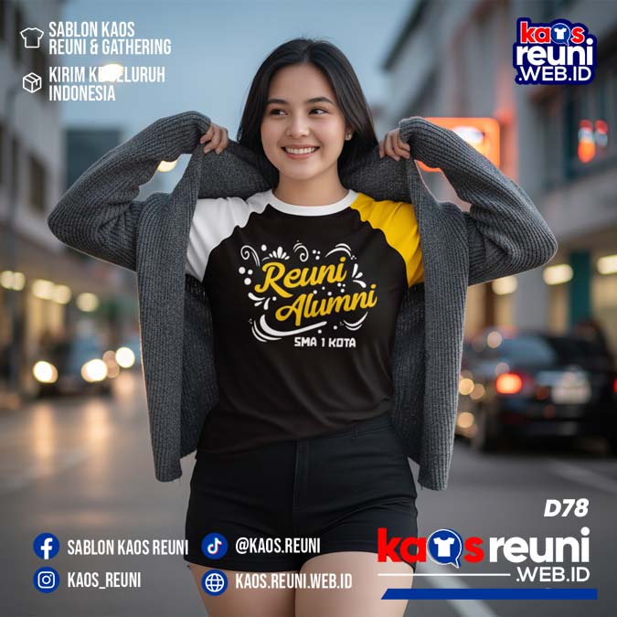 Desain Kaos Reuni Putih Kuning Hitam (29)