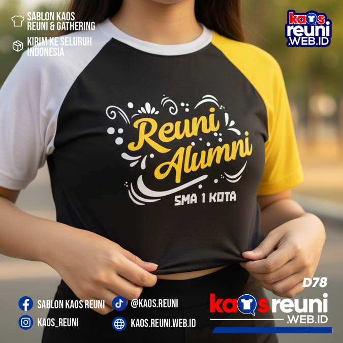 Desain Kaos Reuni Putih Kuning Hitam (3)