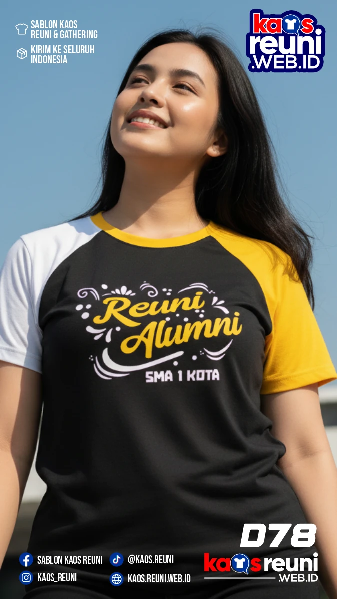 Desain Kaos Reuni Putih Kuning Hitam (5)