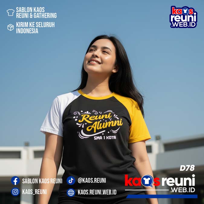 Desain Kaos Reuni Putih Kuning Hitam (6)