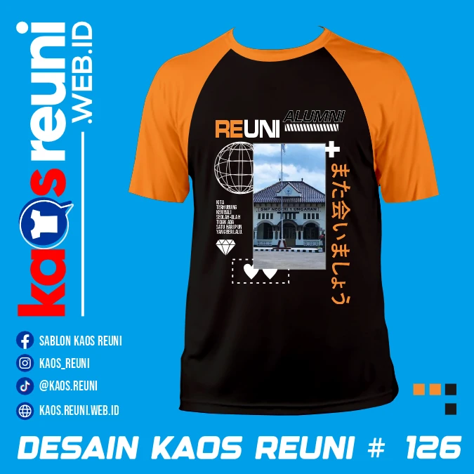 Desain Kaos Reuni StreetWear Black Orange (1)
