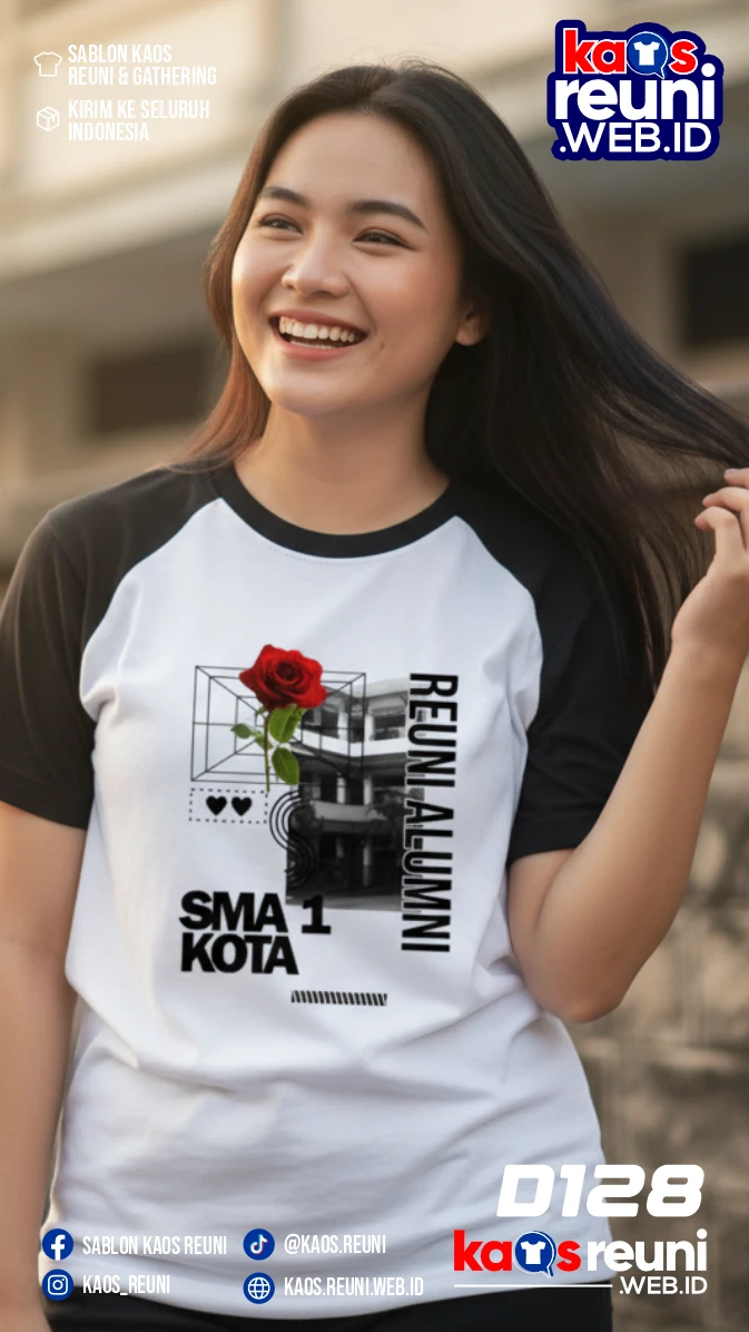 Desain Kaos Reuni StreetWear Rose Black (2)