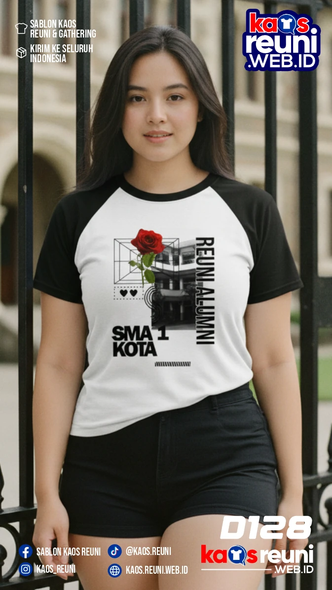 Desain Kaos Reuni StreetWear Rose Black (3)