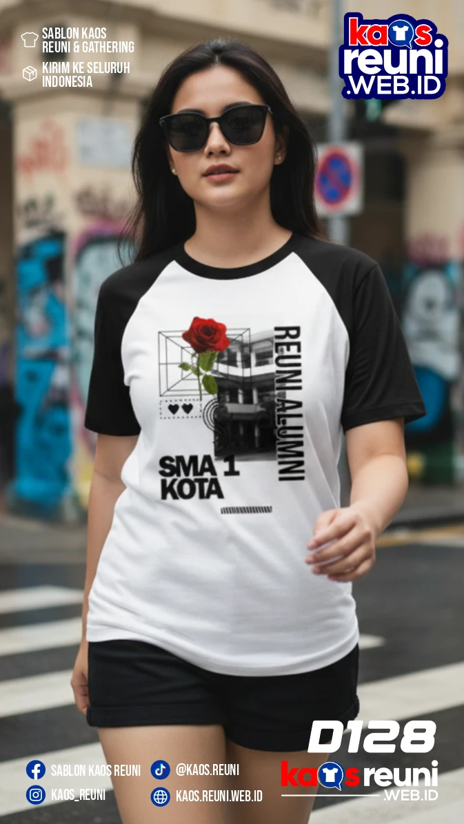 Codesign : 128 | Desain Kaos Reuni StreetWear Rose Black