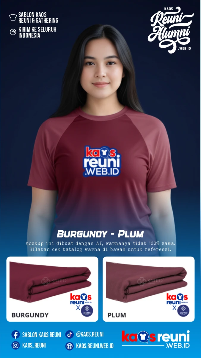Burgundy – Plum | Warna Kain Kaos Reuni Gathering