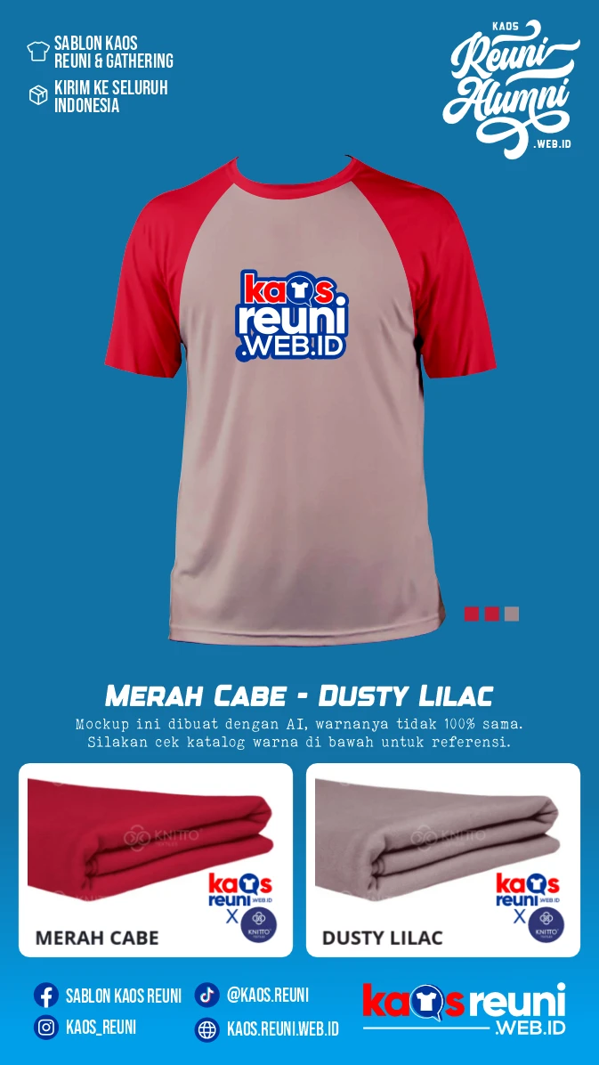 Kaos Reuni Merah Cabe Dusty Lilac (1)