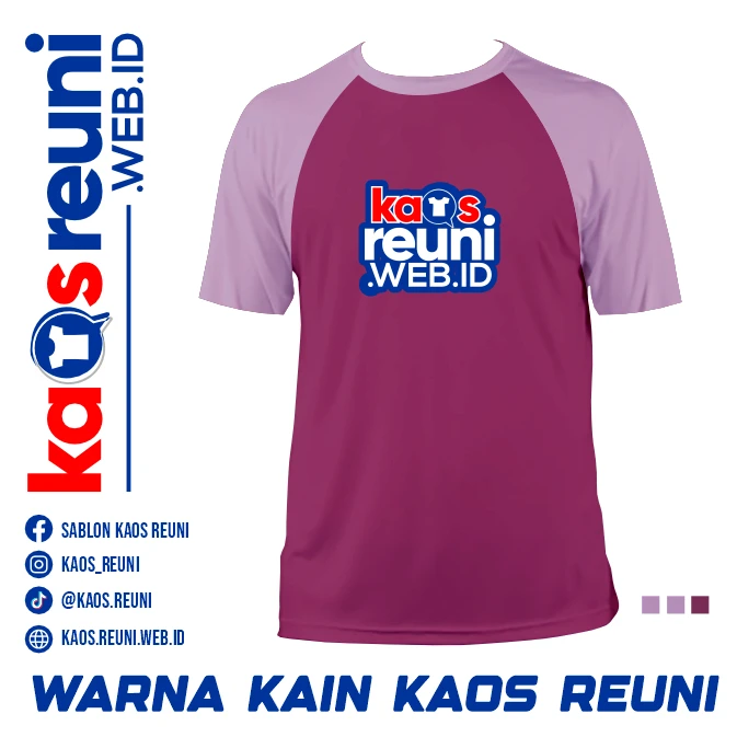 Magenta   Lilac   Warna Kain Kaos Reuni Gathering (1)