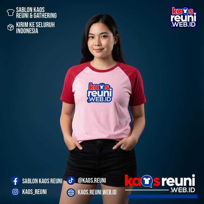 Merah Cabe   Pink   Kaos Raglan Reuni (22)