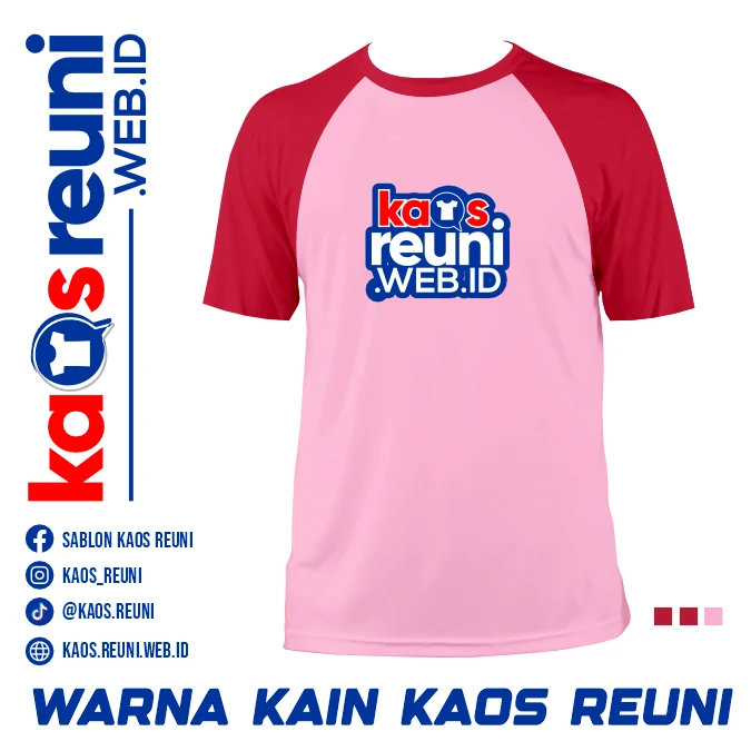 Merah Cabe   Pink   Kaos Raglan Reuni Gathering (1)