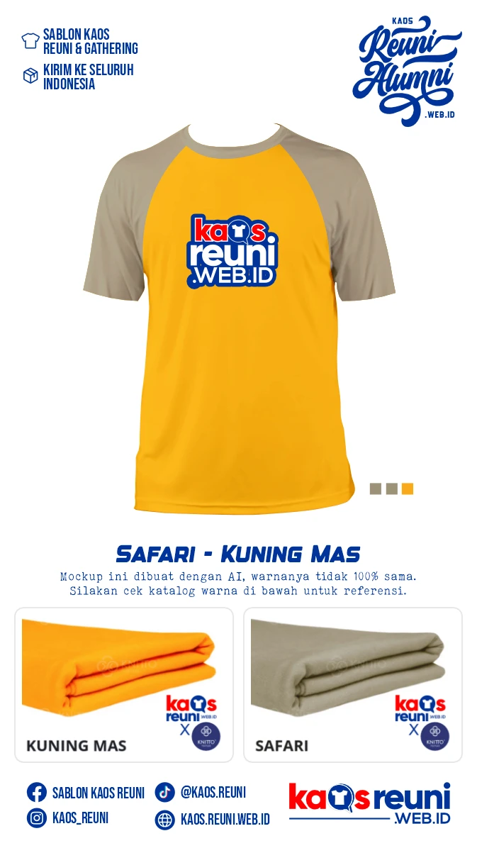 Safari Kuning Mas Warna Kain Kaos Reuni Gathering (2)