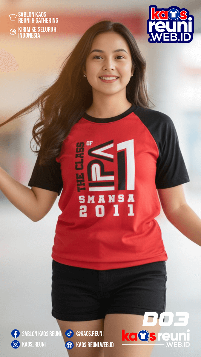 Desain Kaos Reuni Alumni Angkatan – Merah Hitam