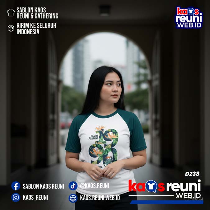 Desain Kaos Reuni 1990 Raglan Hijau Putih (19)