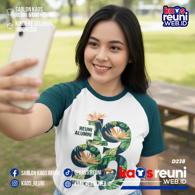 Desain Kaos Reuni 1990 Raglan Hijau Putih (20)