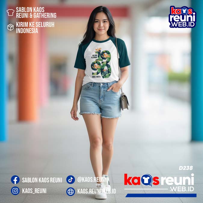 Desain Kaos Reuni 1990 Raglan Hijau Putih (21)