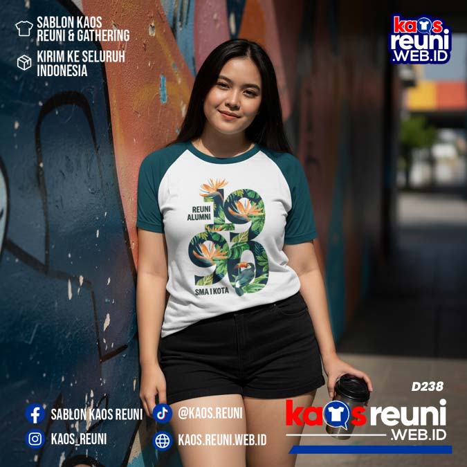 Desain Kaos Reuni 1990 Raglan Hijau Putih (22)