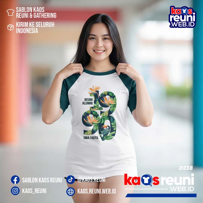 Desain Kaos Reuni 1990 Raglan Hijau Putih (24)