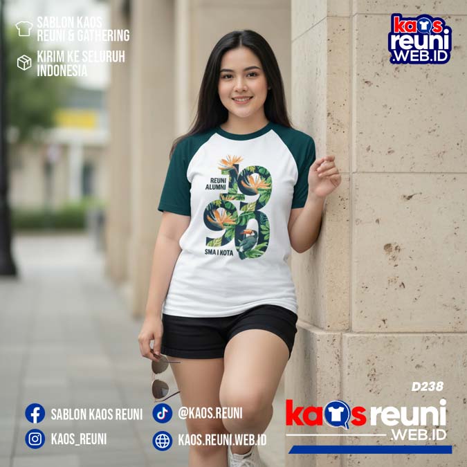 Desain Kaos Reuni 1990 Raglan Hijau Putih (26)