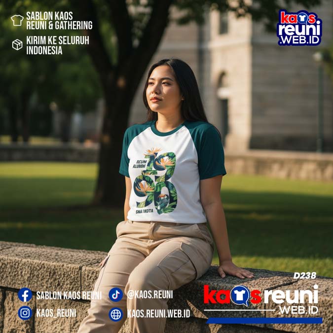 Desain Kaos Reuni 1990 Raglan Hijau Putih (4)