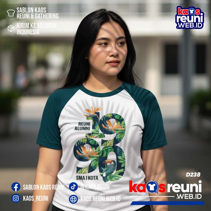 Desain Kaos Reuni 1990 Raglan Hijau Putih (6)