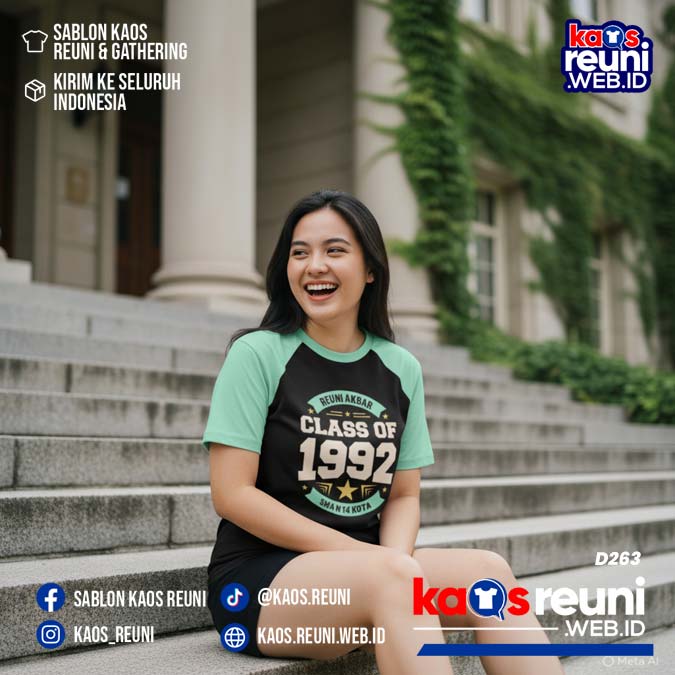 Desain Kaos Reuni 1992 Hijau Mint (1)