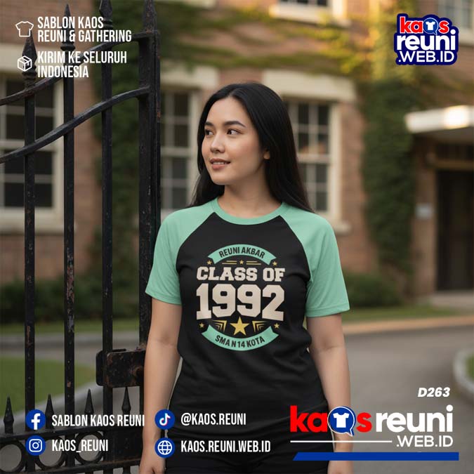 Desain Kaos Reuni 1992 Hijau Mint (2)