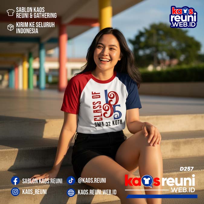 Desain Kaos Reuni 1995 Navy Merah (3)