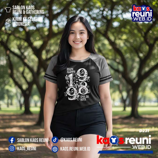Desain Kaos Reuni 1998 Raglan Abu Hitam (3)