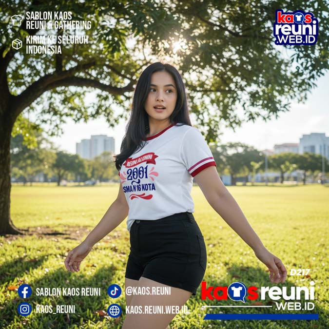 Desain Kaos Reuni 2001 Putih Strip Merah (14)