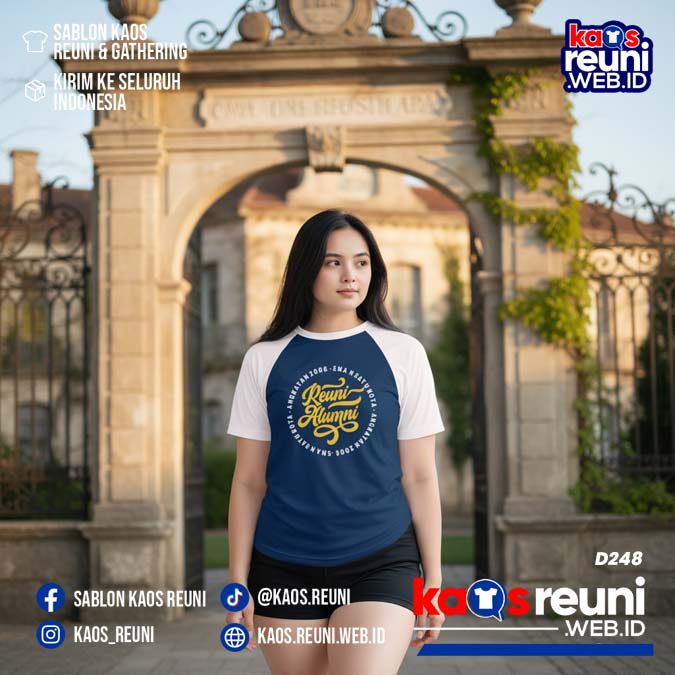 Desain Kaos Reuni 2006 Raglan Putih Navy (10)