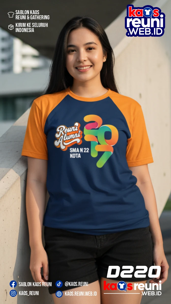 Codesign : 220 | Desain Kaos Reuni 2017 Navy Orange