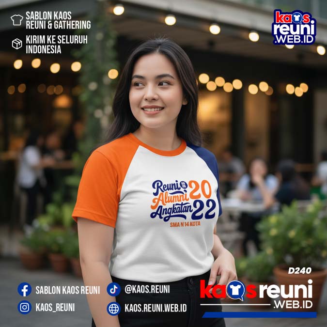 Desain Kaos Reuni 2022 Raglan Orange Navy Putih (2)