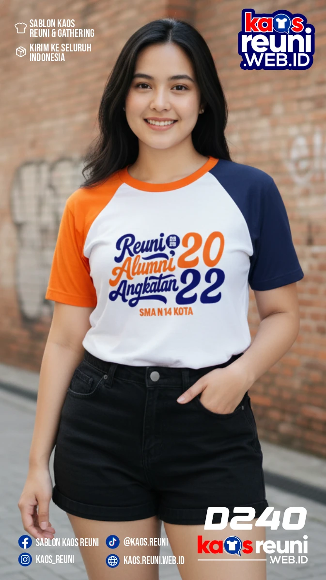 Desain Kaos Reuni 2022 Raglan Orange Navy Putih (4)