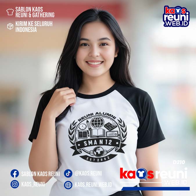 Desain Kaos Reuni SMA 12 Hitam Putih (1)