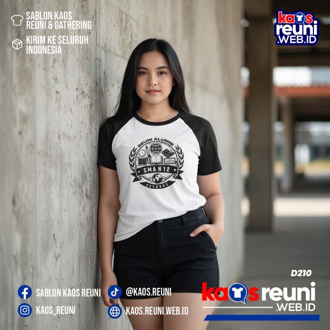 Desain Kaos Reuni SMA 12 Hitam Putih (2)