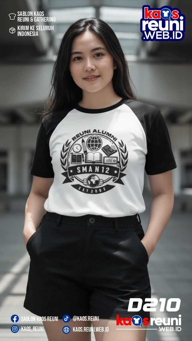 Desain Kaos Reuni SMA 12 Hitam Putih (2)